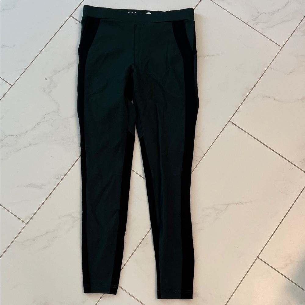Betabrand forest green and  Black skinny Pants size Small